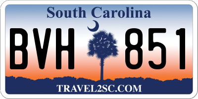 SC license plate BVH851