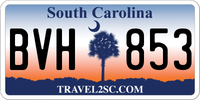 SC license plate BVH853