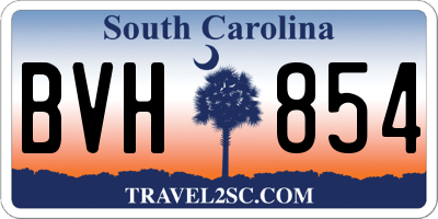 SC license plate BVH854