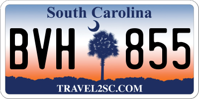 SC license plate BVH855