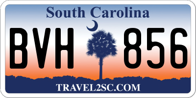SC license plate BVH856