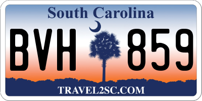 SC license plate BVH859