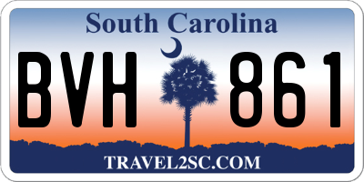 SC license plate BVH861