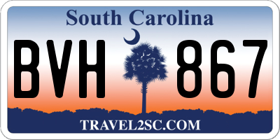 SC license plate BVH867