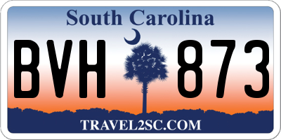 SC license plate BVH873