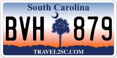 SC license plate BVH879