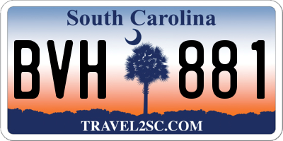 SC license plate BVH881