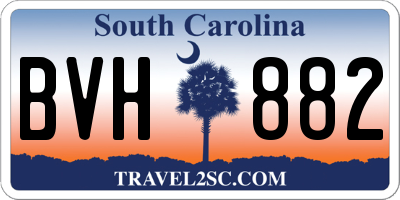 SC license plate BVH882