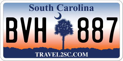 SC license plate BVH887