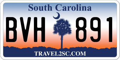 SC license plate BVH891
