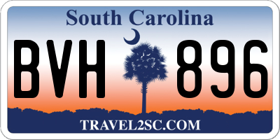 SC license plate BVH896