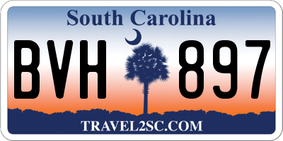 SC license plate BVH897