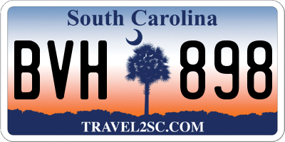 SC license plate BVH898