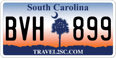 SC license plate BVH899
