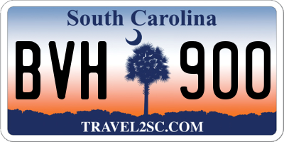 SC license plate BVH900