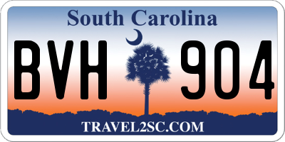 SC license plate BVH904