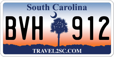 SC license plate BVH912