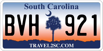 SC license plate BVH921