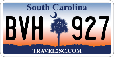 SC license plate BVH927