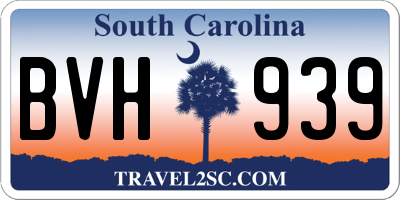 SC license plate BVH939