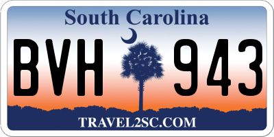 SC license plate BVH943