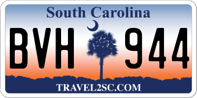 SC license plate BVH944