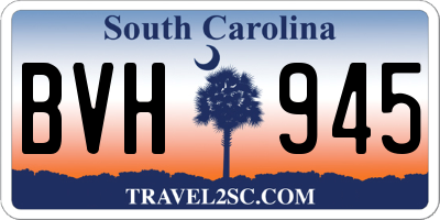 SC license plate BVH945