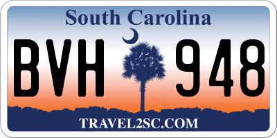 SC license plate BVH948
