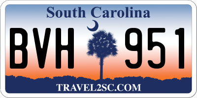 SC license plate BVH951