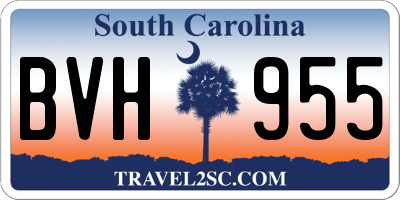 SC license plate BVH955