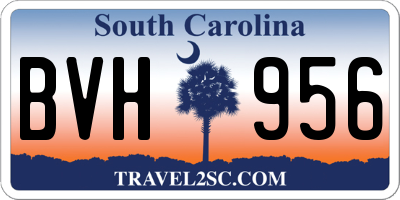 SC license plate BVH956