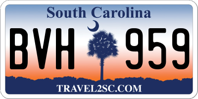 SC license plate BVH959