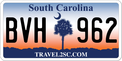 SC license plate BVH962
