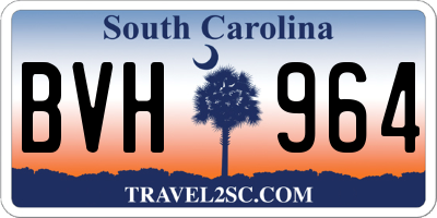 SC license plate BVH964