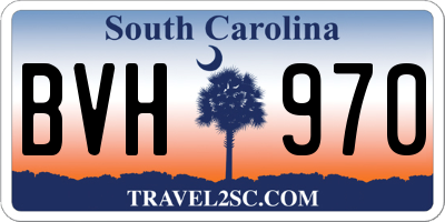 SC license plate BVH970