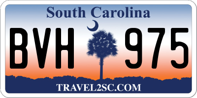 SC license plate BVH975