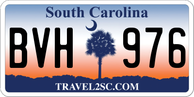 SC license plate BVH976