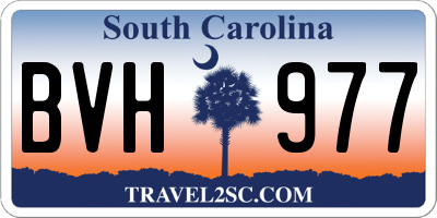 SC license plate BVH977