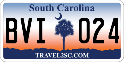 SC license plate BVI024