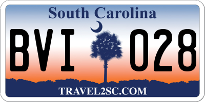 SC license plate BVI028