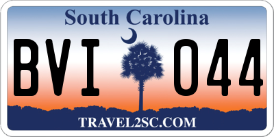 SC license plate BVI044