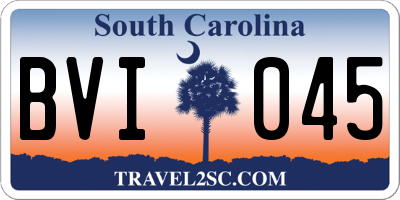 SC license plate BVI045
