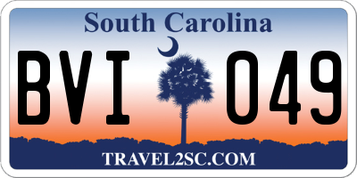 SC license plate BVI049