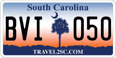 SC license plate BVI050