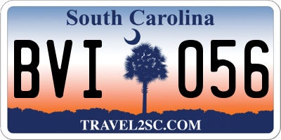 SC license plate BVI056