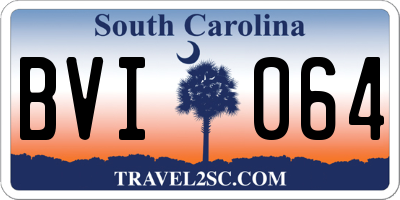 SC license plate BVI064