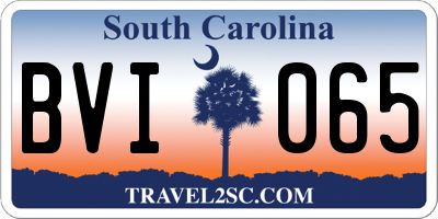 SC license plate BVI065