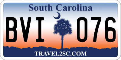 SC license plate BVI076