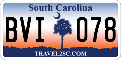 SC license plate BVI078