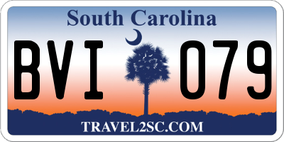 SC license plate BVI079